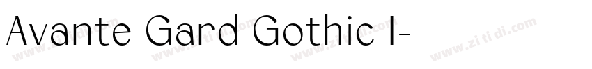 Avante Gard Gothic I字体转换